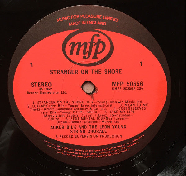 Acker Bilk & The Leon Young String Chorale : Stranger On The Shore (LP, Album, RE)
