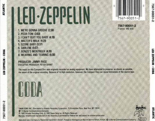 Led Zeppelin : Coda (CD, Album, RE)