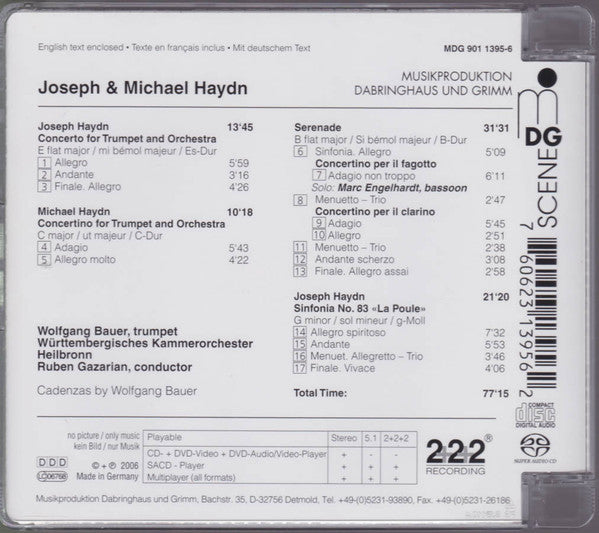 Joseph Haydn & Michael Haydn, Wolfgang Bauer (3), Württembergisches Kammerorchester, Ruben Gazarian : Trumpet Concertos (SACD)