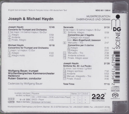 Joseph Haydn & Michael Haydn, Wolfgang Bauer (3), Württembergisches Kammerorchester, Ruben Gazarian : Trumpet Concertos (SACD)