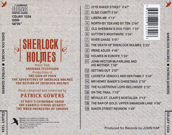 Patrick Gowers, St. Paul's Cathedral Choir, The Gabrieli String Quartet, The Wren Orchestra : Sherlock Holmes (Original Score From The Granada TV Series) (CD, Album)