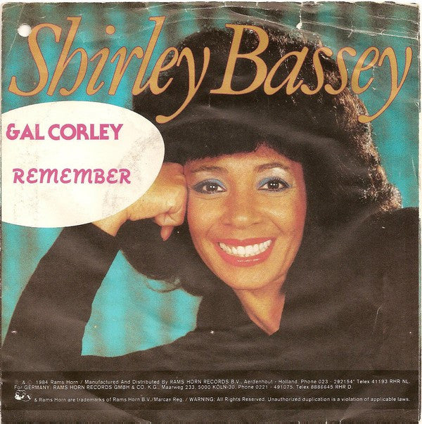 Shirley Bassey & Al Corley : Remember (7", Single)