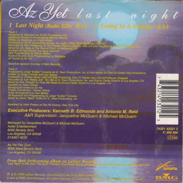 Az Yet : Last Night (CD, Single)