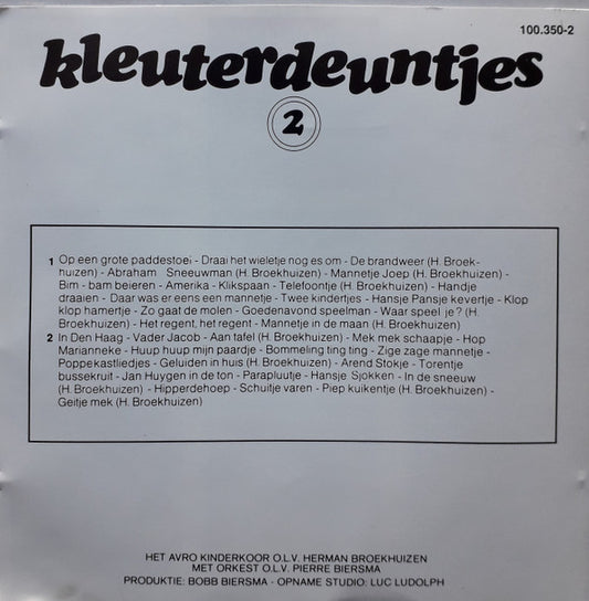 Kinderkoor Jacob Hamel O.l.v. Herman Broekhuizen Met Orkest o.l.v. Pierre Biersma : Kleuterdeuntjes 2 (CD, Album)