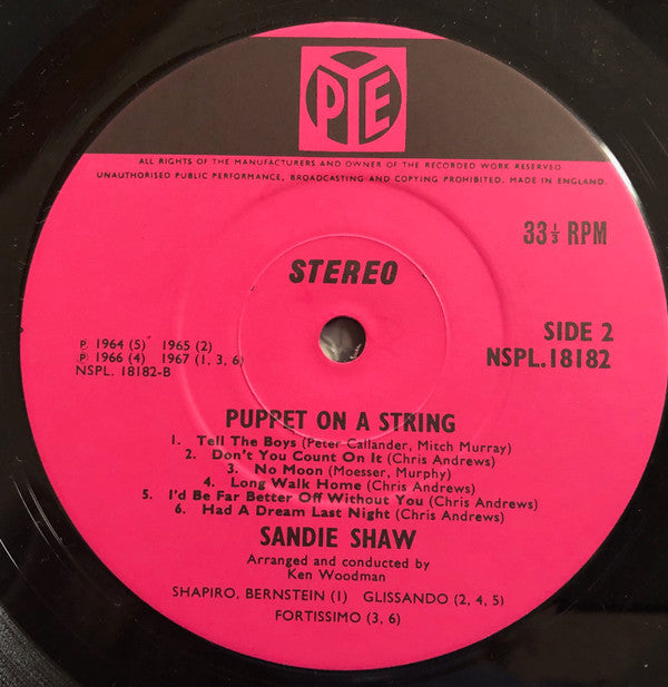 Sandie Shaw : Puppet On A String (LP, Album)