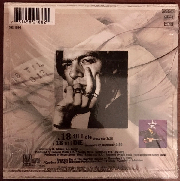 Bryan Adams : 18 Til I Die (CD, Single)