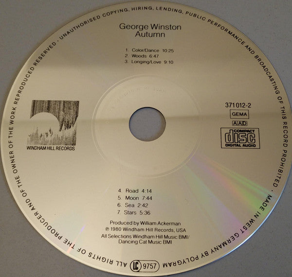 George Winston : Autumn (CD, Album, RE)