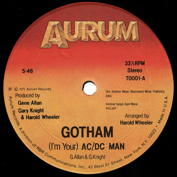 Gotham (2) : (I'm Your) AC/DC Man (12")