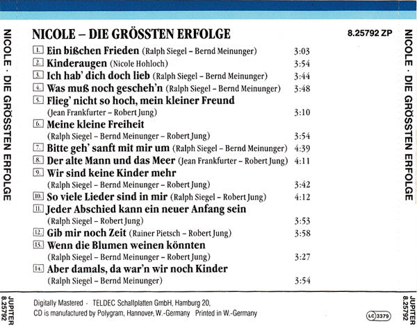 Nicole (2) : Die Größten Erfolge (CD, Comp)