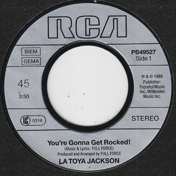 La Toya Jackson : You're Gonna Get Rocked (7")