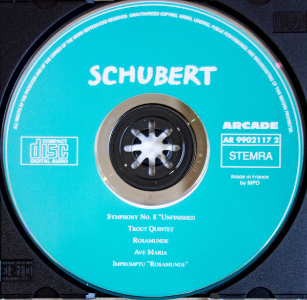 Franz Schubert : Symphony No. 8 "Unfinished" / Trout Quintet / Rosamunde / Ave Maria / Impromptu No. 3 "Rosamunde" / German Dances (CD, Comp)