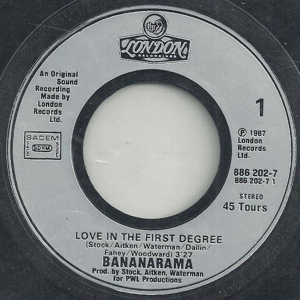 Bananarama : Love In The First Degree (7", Single)