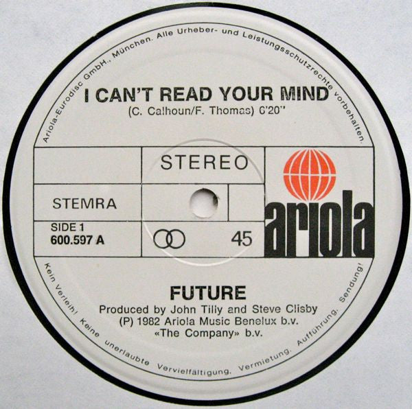 Future (11) : I Can't Read Your Mind (12")