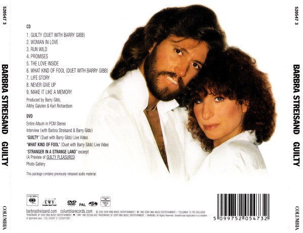 Barbra Streisand : Guilty (CD, Album, RM + DVD-V, PAL)
