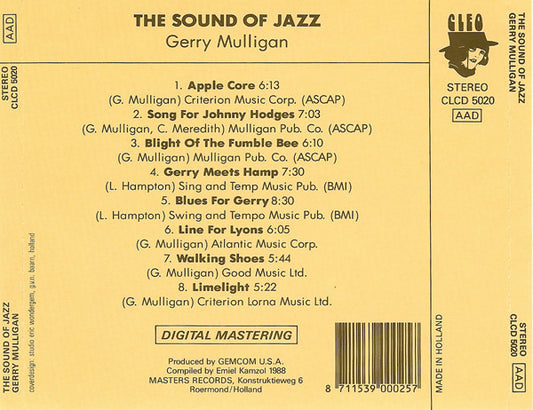 Gerry Mulligan : The Sound Of Jazz - Gerry Mulligan (CD, Comp)