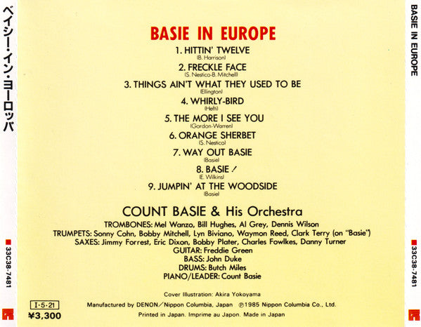 Count Basie Orchestra : Basie In Europe = ベイシー・イン・ヨーロッパ (CD, Album, Mono, RE)