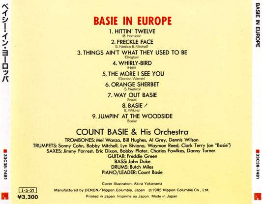 Count Basie Orchestra : Basie In Europe = ベイシー・イン・ヨーロッパ (CD, Album, Mono, RE)