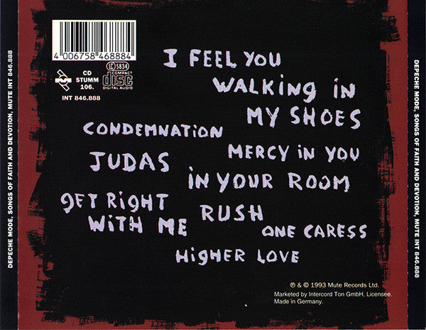 Depeche Mode : Songs Of Faith And Devotion (CD, Album)