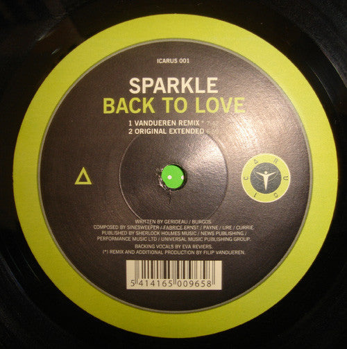 Sparkle (4) : Back To Love (12")
