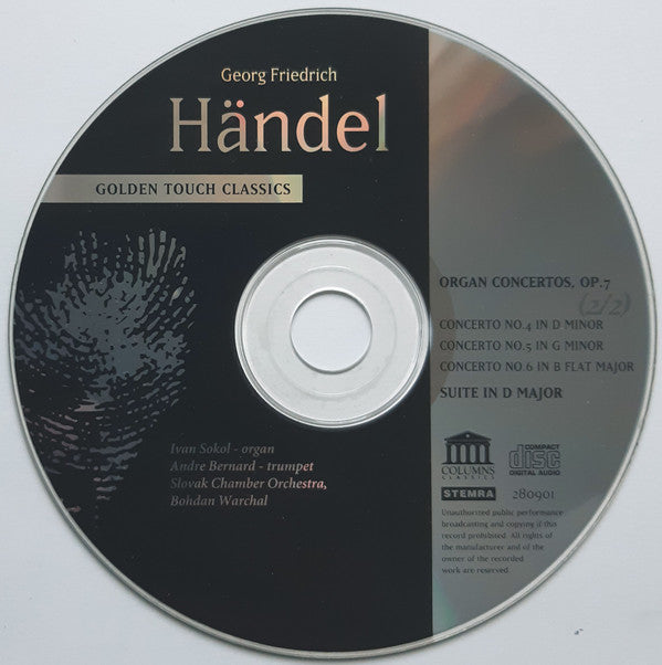Georg Friedrich Händel, Ivan Sokol, André Bernard, Slovak Chamber Orchestra, Bohdan Warchal : Organ Concertos, Op.7 (2/2) (CD)