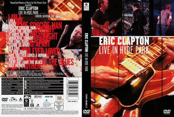 Eric Clapton : Live In Hyde Park (DVD-V, Copy Prot., Multichannel, PAL, Dol)