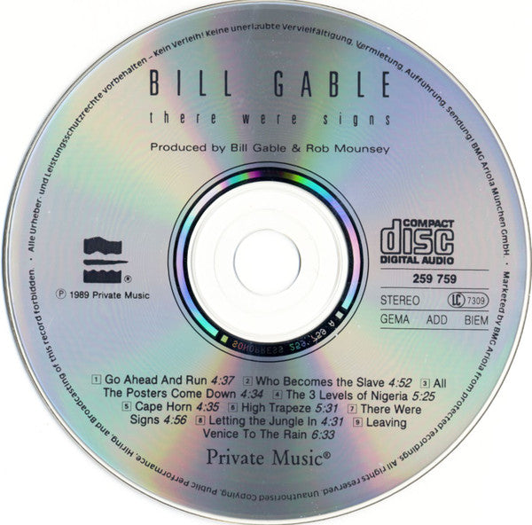 Bill Gable : There Were Signs (CD, Album)
