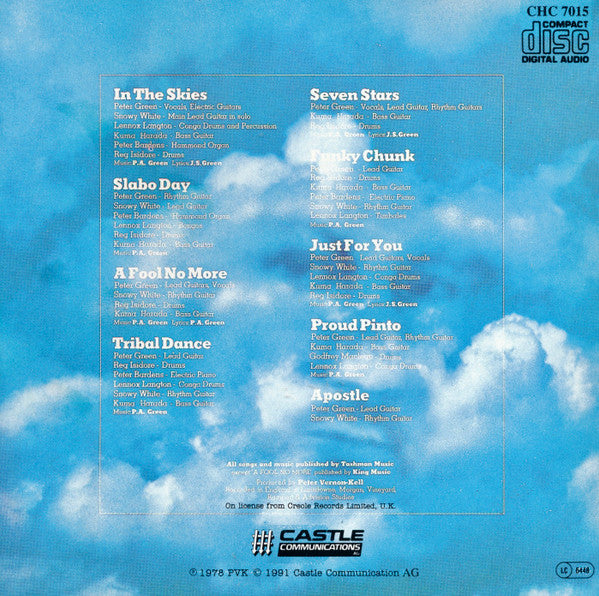 Peter Green (2) : In The Skies (CD, Album, RE)