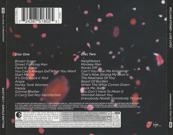 The Rolling Stones : Live Licks (2xCD, Album, Copy Prot.)