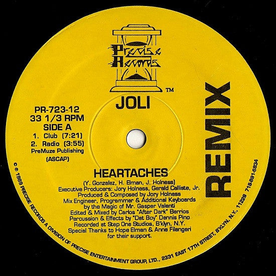 Joli : Heartaches (Remix) (12")