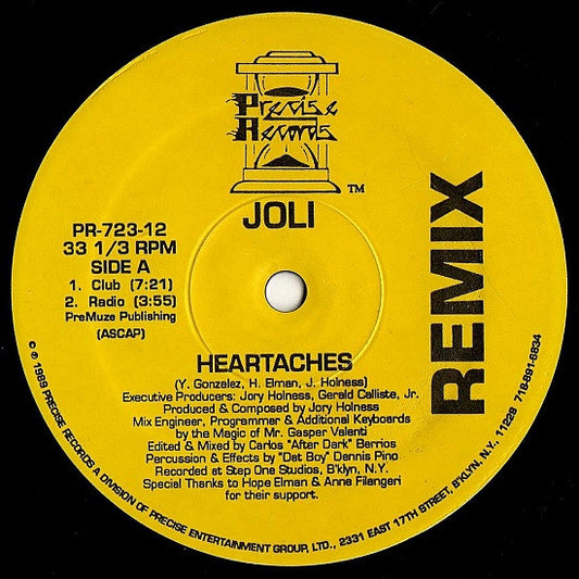 Joli : Heartaches (Remix) (12")