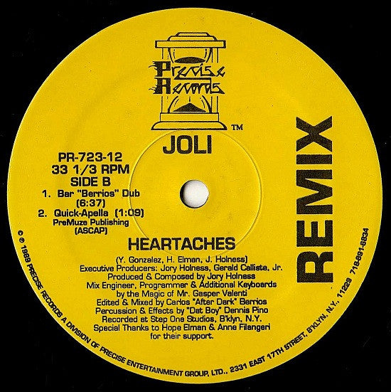 Joli : Heartaches (Remix) (12")