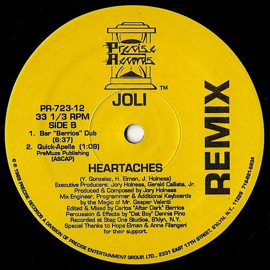 Joli : Heartaches (Remix) (12")