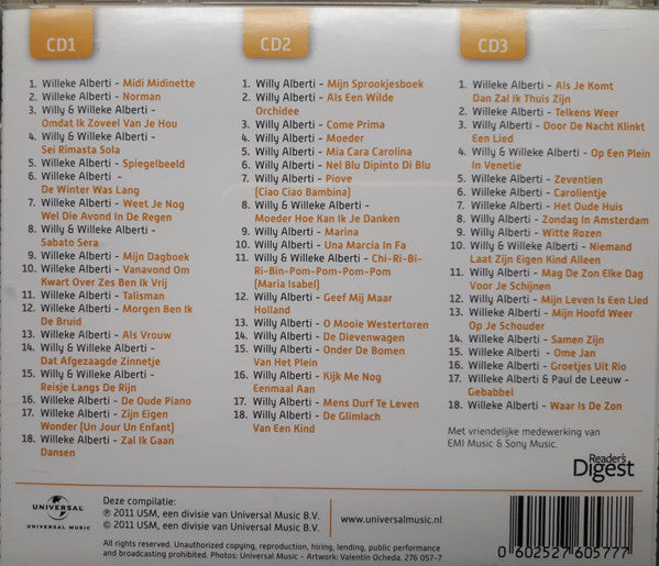 Willy & Willeke Alberti : De Allermooiste Liedjes Van Willeke & Willy (3xCD, Comp)