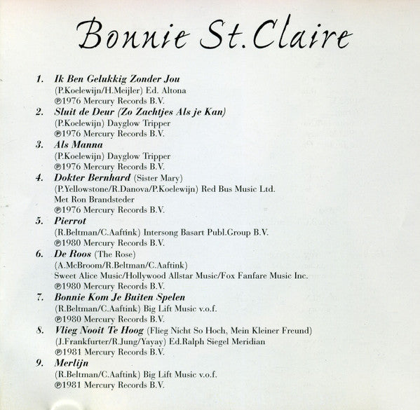 Bonnie St. Claire : Pierrot (CD, Comp)