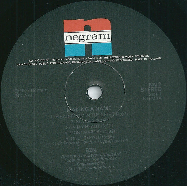 BZN : Making A Name (LP, Album)