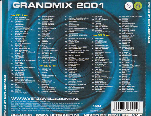 Ben Liebrand : Grandmix 2001 (3xCD, Mixed)
