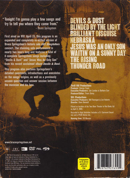 Bruce Springsteen : VH1 Storytellers (DVD-V, Multichannel, PAL)