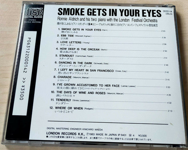 Ronnie Aldrich With The London Festival Orchestra : Smoke Gets In Your Eyes (CD, Comp)