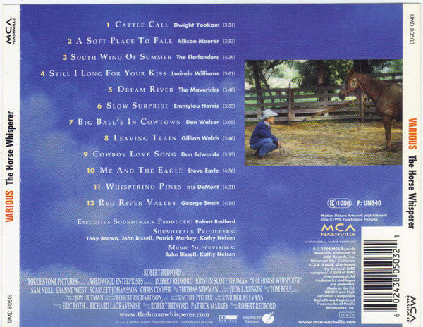 Various : The Horse Whisperer (Songs From And Inspired By The Motion Picture) (HDCD, Comp, Blu)