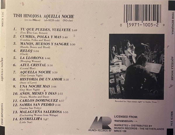 Tish Hinojosa : Aquella Noche (CD, Album)