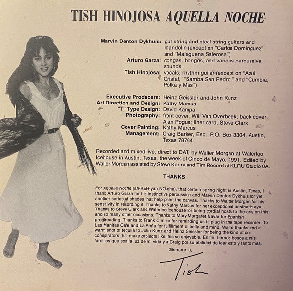 Tish Hinojosa : Aquella Noche (CD, Album)
