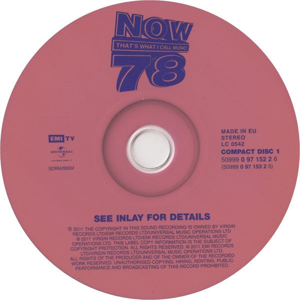 Various : Now That's What I Call Music! 78 (2xCD, Comp)