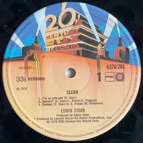 Edwin Starr : Clean (LP, Album)