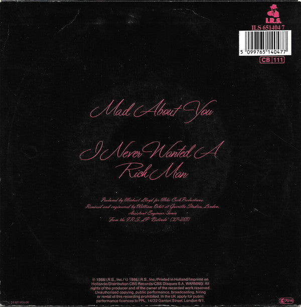 Belinda Carlisle : Mad About You (7", Single)