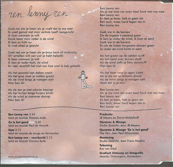 Acda en de Munnik : Ren Lenny Ren (CD, Maxi)