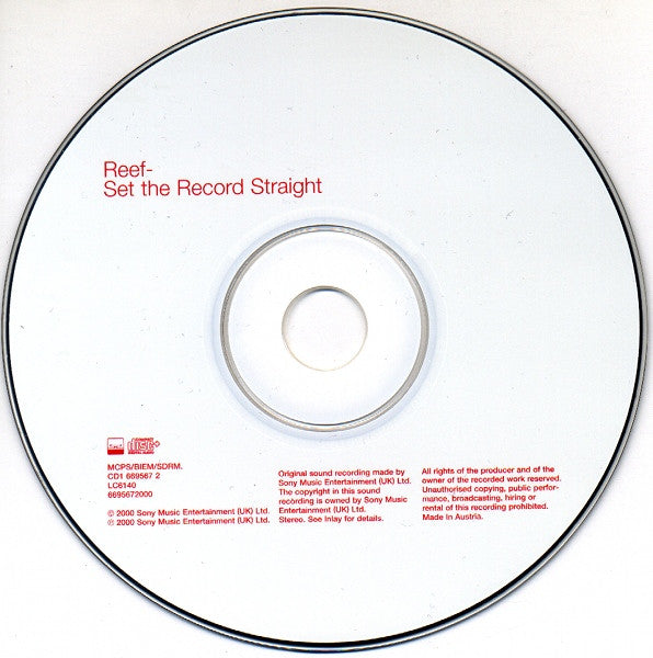Reef : Set The Record Straight (CD, Single, Enh, CD1)