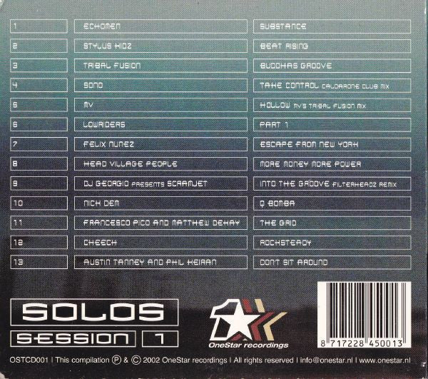 Erick E : OneStar Recordings Presents Solos Session 1 (CD, Mixed)