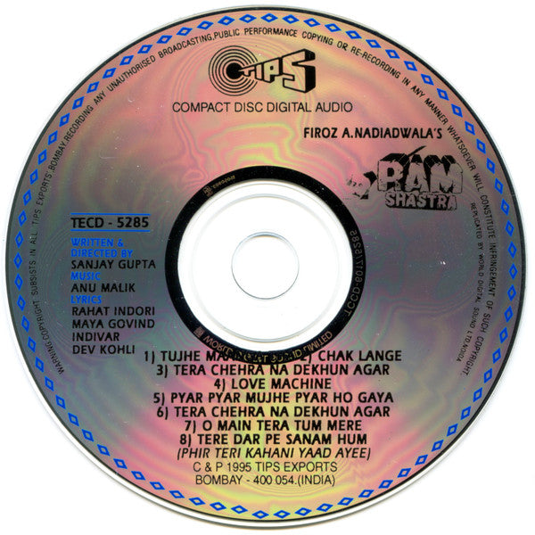 Anu Malik : Firoz A. Nadiadwala's Ram Shastra (CD, Album)