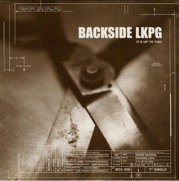 Backside : It's Up To You (7", Single)