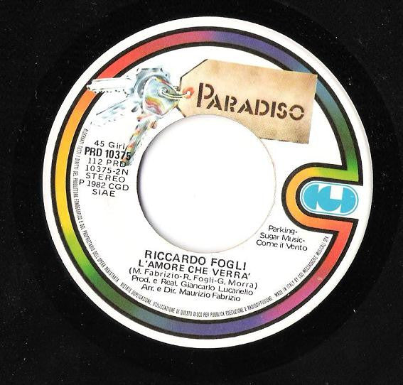 Riccardo Fogli : Storie Di Tutti I Giorni (7")